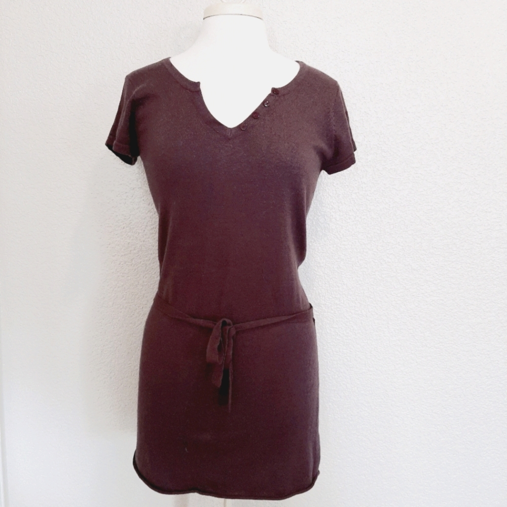 ⭐️5/5$20 Best Mountain Maroon Sweater Dress with Butterfly Mini Length